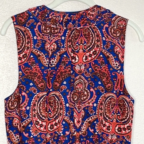 Banana Republic Sleeveless Paisley Design Midi Dress - Picture 7 of 7